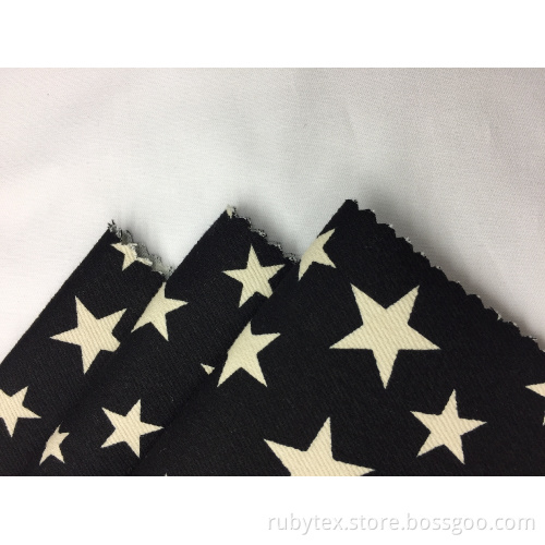 Cotton Spandex Twill Brushed Print Fabric